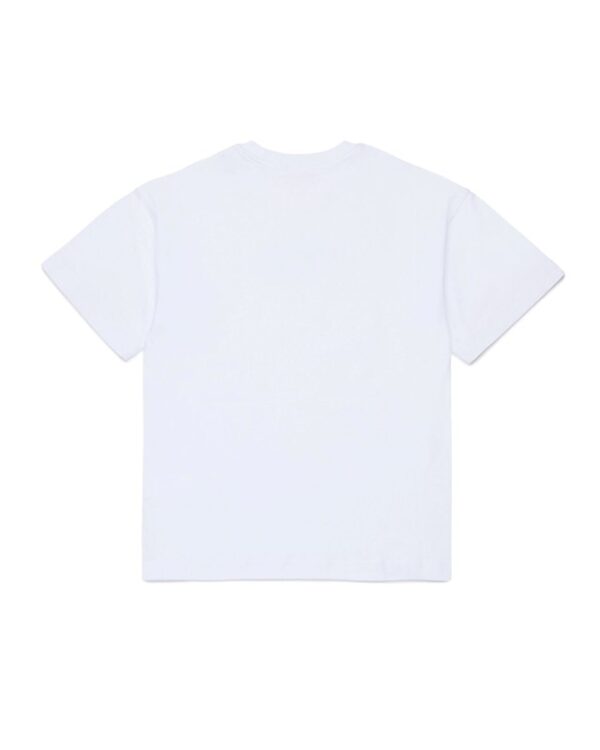 T-shirt mezza manica con logo denim
