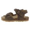 Sandalo in pelle con doppia fibbia