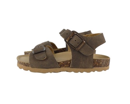 Sandalo in pelle con doppia fibbia