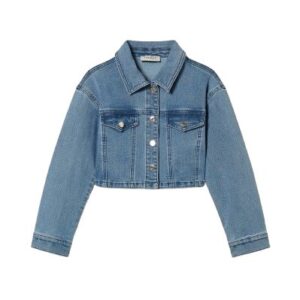 Giubbino in denim cropped