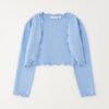 Cardigan in maglia con lavorazione effetto pizzo