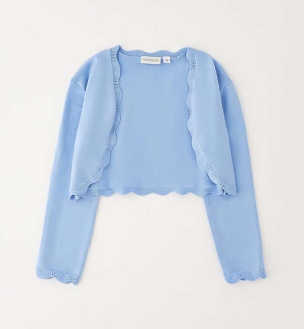 Cardigan in maglia con lavorazione effetto pizzo