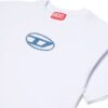 T-shirt mezza manica con logo denim
