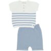Completo polo a righe e bermuda