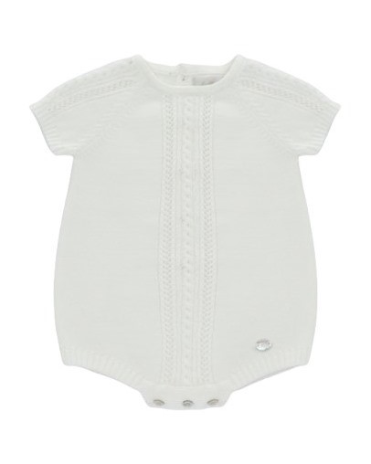 Pagliaccetto in maglia con trecce