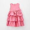 Vestito a balze con fiocco