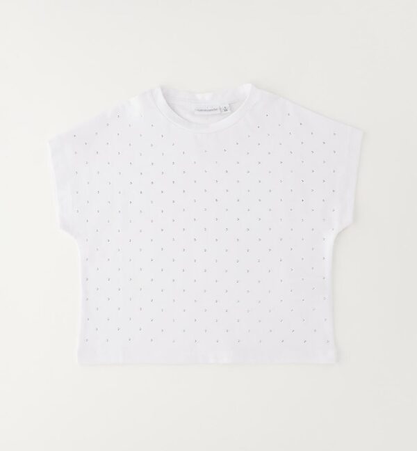 T-shirt con mini borche