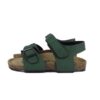 Sandalo in eco pelle con velcro e fibbia