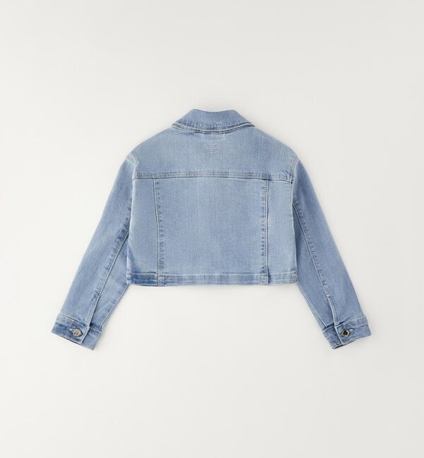 Giubbino in denim con strass