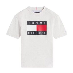 T-shirt mezza manica con stampa maxi logo