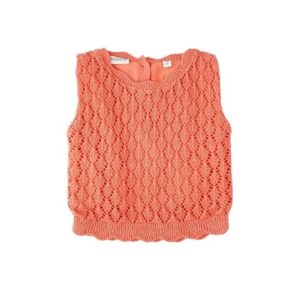Gilet in cotone traforato