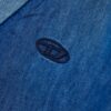 Vestito in denim con maniche corte a sbuffo