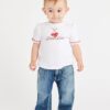 Pantalone in denim a zampa