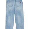 Pantalone in denim effetto stropicciato con strappi