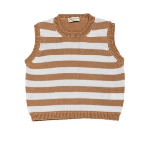 Gilet in maglia a righe