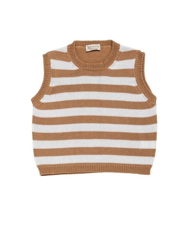 Gilet in maglia a righe