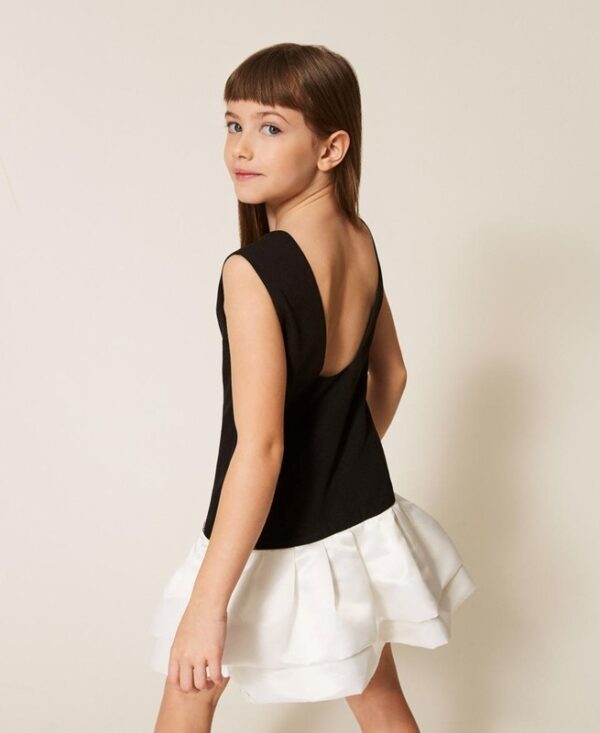 Vestito corto con balze