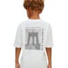 T-shirt mezza manica con stampa sul retro