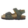 Sandalo in pelle con doppia fibbia