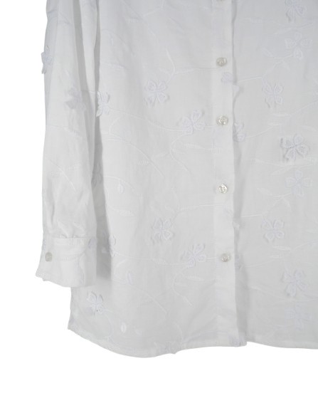Completo camicia con fiori e gonna/short con fiocco