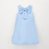 52E2212ED717F6F70A4A76F6D574776C_ Vestito con fiori in organza al fondo e fiocco sul retro