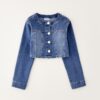 Giubbino in denim con strass