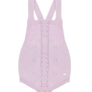 Salopette in cotone con treccia