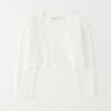 Cardigan in maglia con lavorazione effetto pizzo