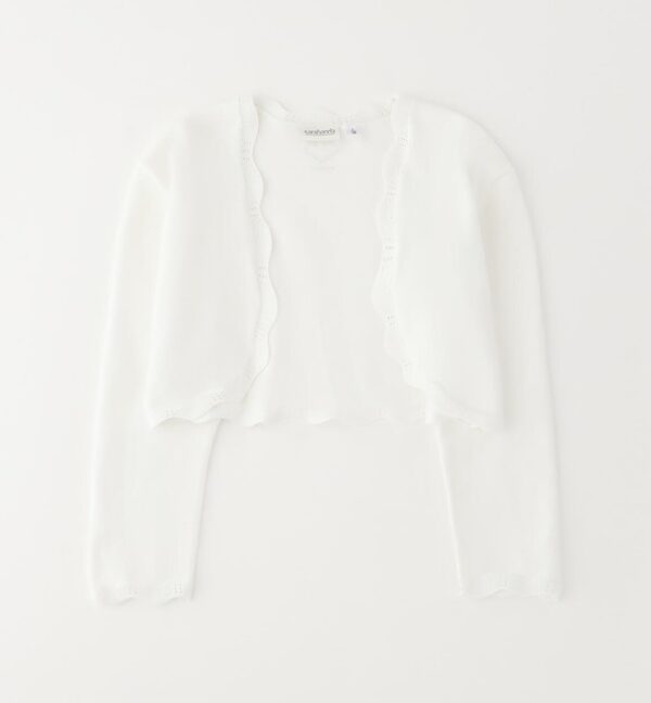 Cardigan in maglia con lavorazione effetto pizzo