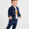 5A105E138320FB5529951C8F4A0120BC_ Giubbino in denim con stampa logo sul retro