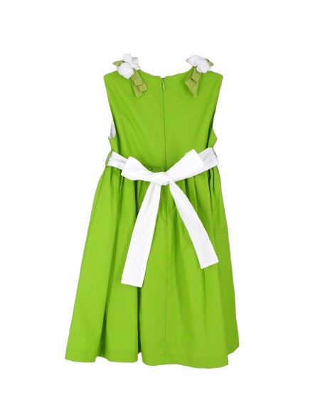 Vestito con fiori sulle spalle e cintura