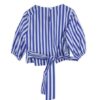 Completo blusa a righe con fiocco sul retro e pantalone