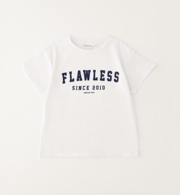 T-shirt mezza manica con stampa in strass