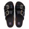 Sandalo doppia fascia con fibbie