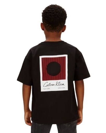 T-shirt mezza manica con stampa sul retro