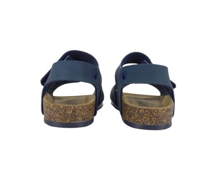Sandalo in eco pelle con velcro e fibbia