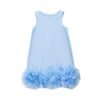 6517AF027EA8F05C0B8A5A858C794315_ Vestito con fiori in organza al fondo e fiocco sul retro