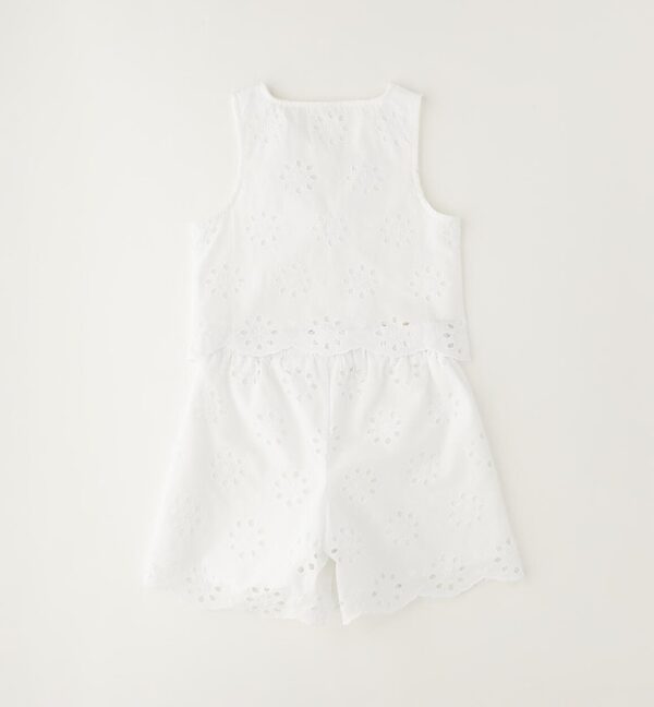 Completo canotta e short in sangallo