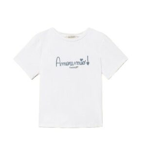 T-shirt mezza manica con scritta amore mio!