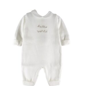 Tutina con ricamo hello world