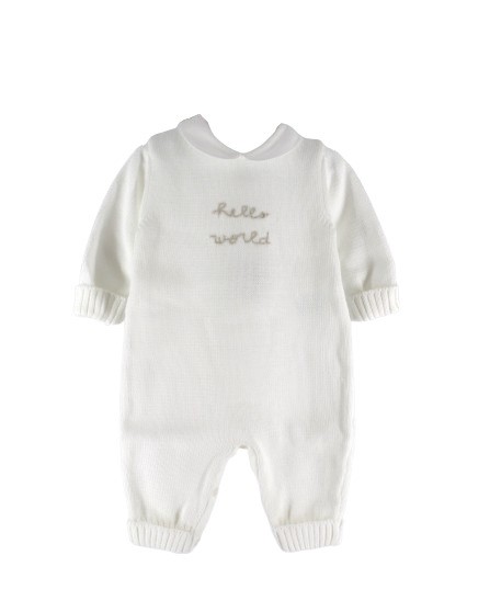 Tutina con ricamo hello world