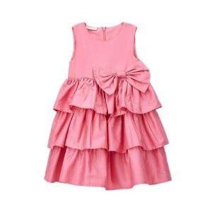Vestito a balze con fiocco