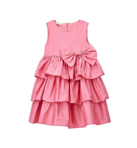 Vestito a balze con fiocco