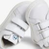 Sneaker primo passo in pelle con doppio velcro