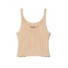 Top cropped in maglia a costine