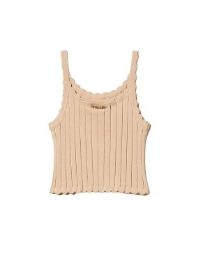 Top cropped in maglia a costine
