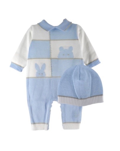 6DD80E993D8DF50F98F39D04F5A5A552_ Tutina orsetto e coniglietto con cappellino