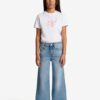 Pantalone in denim a zampa