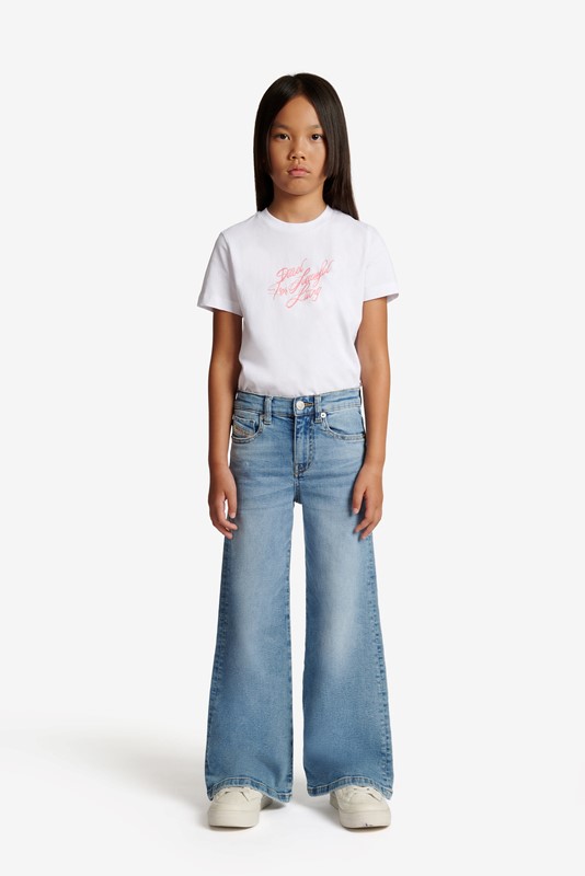 Pantalone in denim a zampa