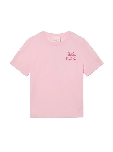 T-shirt mezza manica con ricamo bella e monella